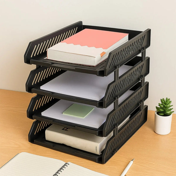 4-Layer Multifunctional File Rack with Drawers for Office Desk Victoriahub Store