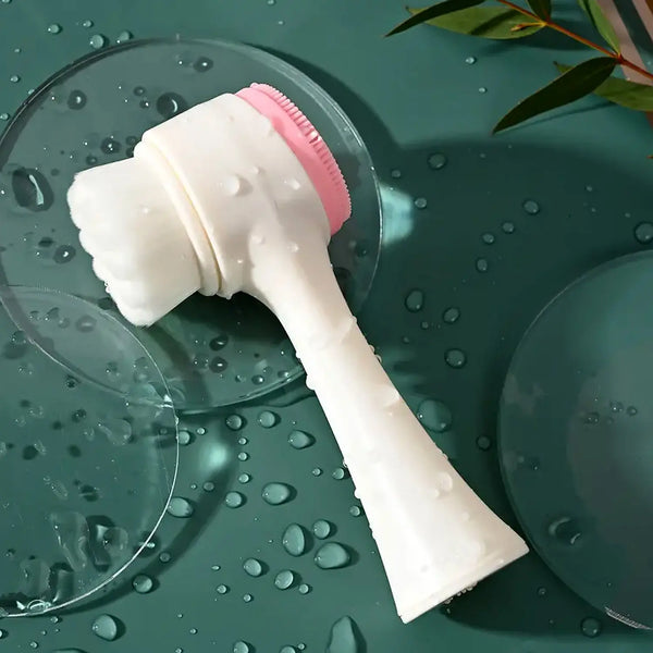 2 in 1 Facial Brush Cleansing Face Scrubber for Sensitive, Delicate, Dry Skin (1 Pc) Victoriahub Store