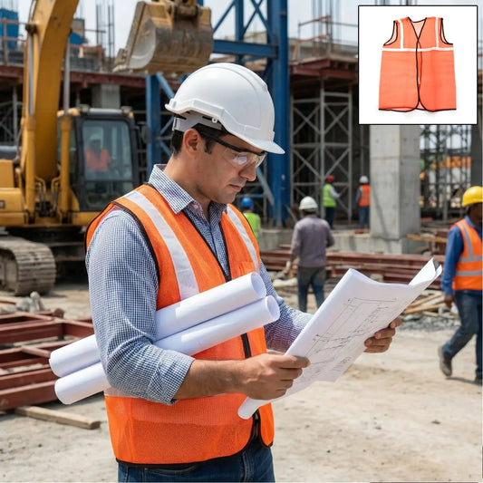 Orange Safety Jacket For Having protection against accidents usually Victoriahub Store