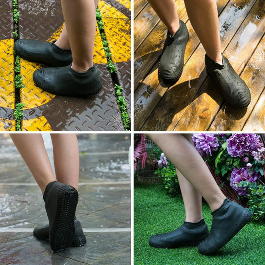 Non-Slip Silicone Rain Anti skid Waterproof Fordable Boot Shoe Cover ( Large ) Victoriahub Store
