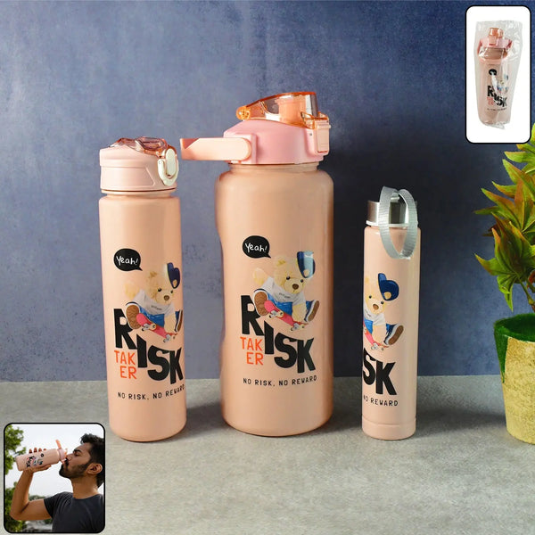 Cartoon printed Water Bottle - (3 Pc / Set) Victoriahub Store